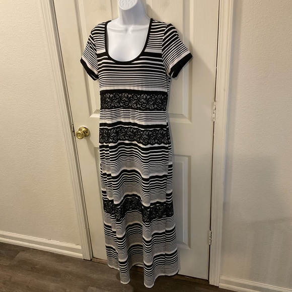 Style & Co. Dresses & Skirts - Style & Co. Black and White Striped Maxi Dress